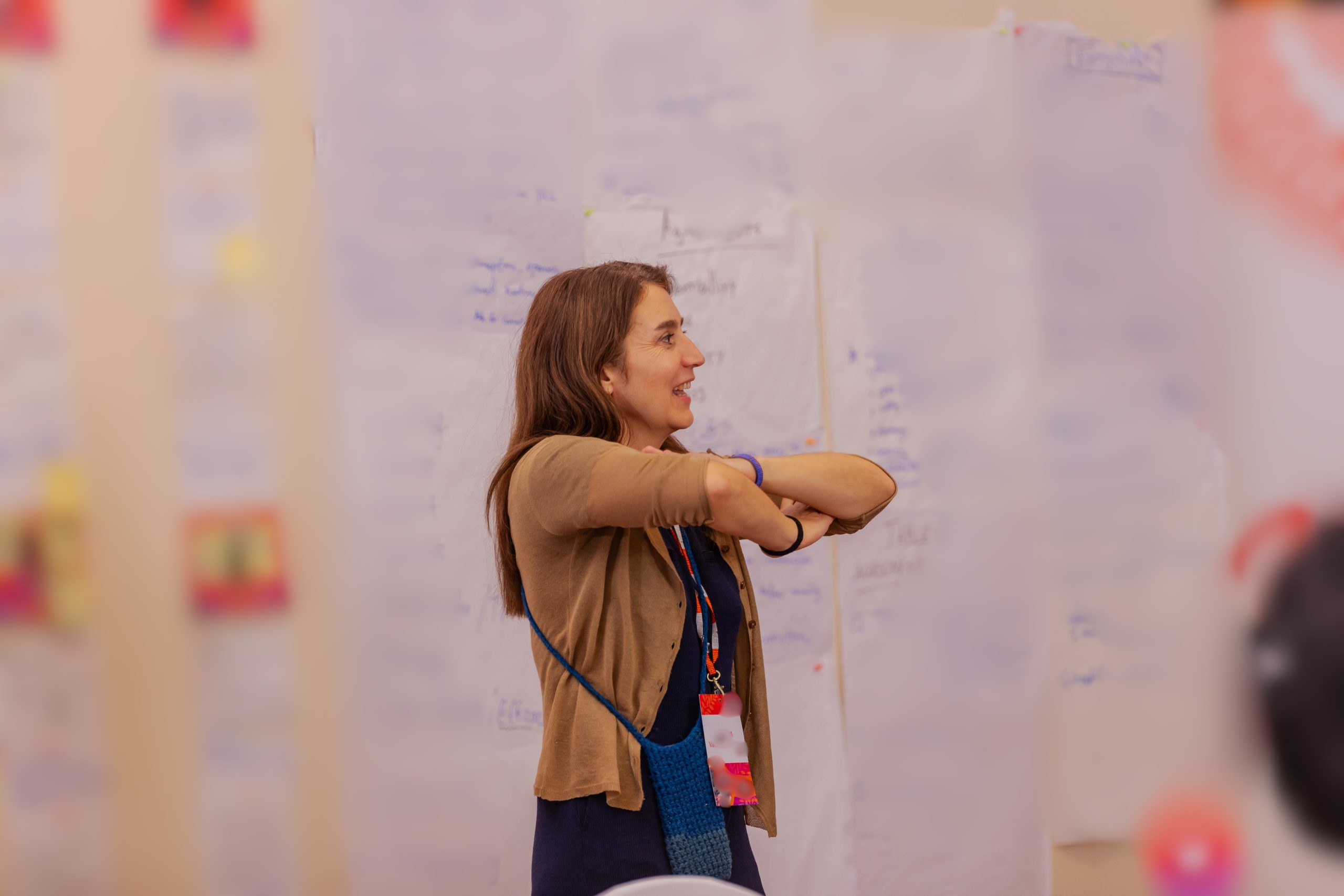 Camila Valenzuela en un proceso de facilitación
